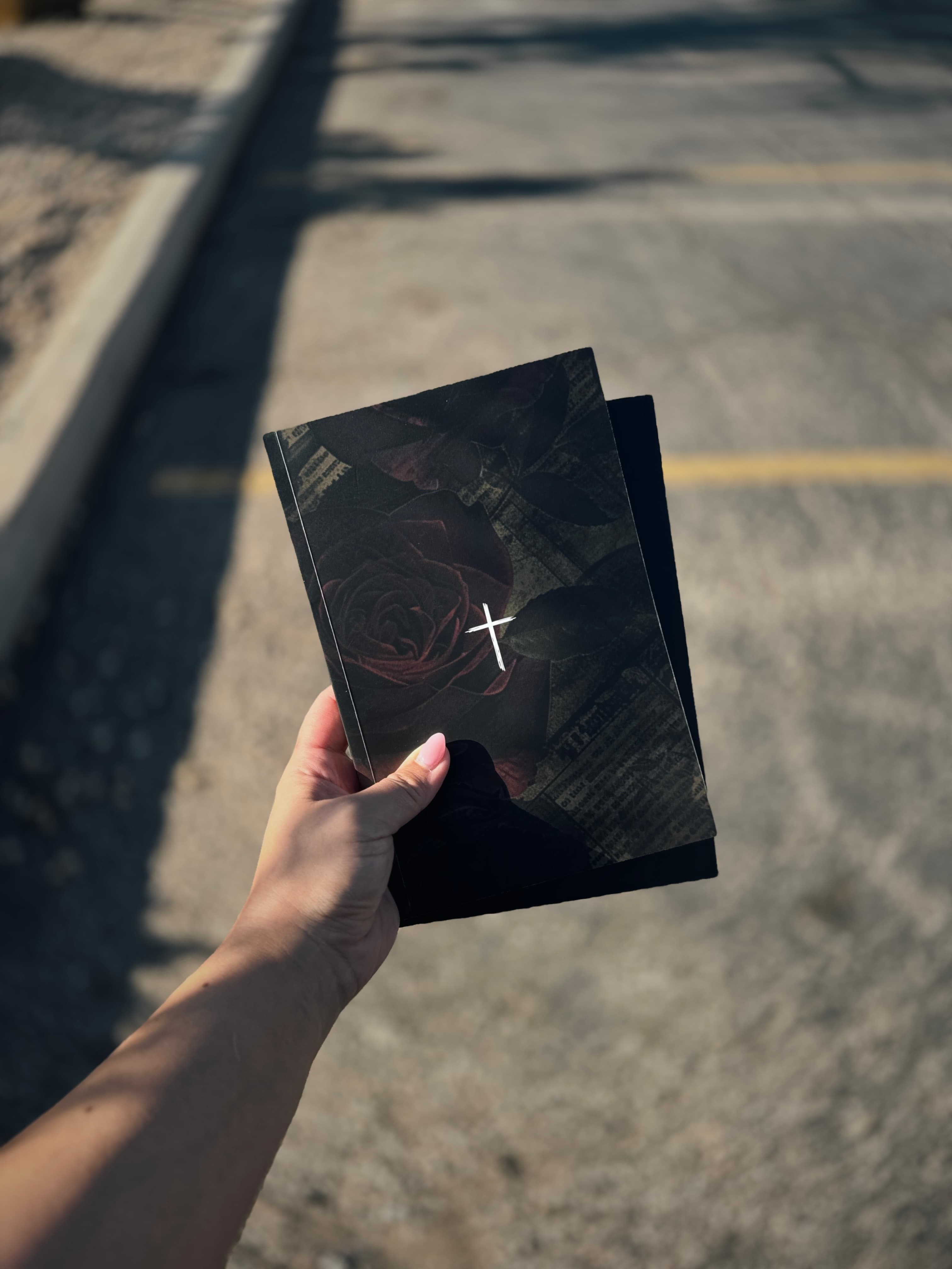 Paper Apothecary notebook — rose and cross cover
